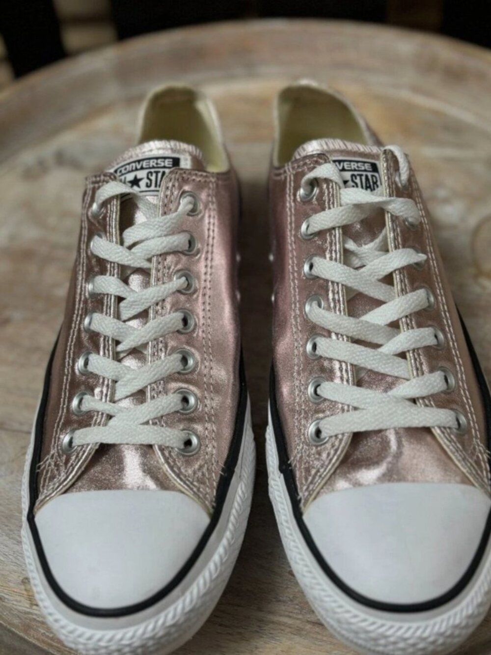 Converse Chuck Taylor All Star Metallic Pink Low Top Sneakers Mens 9 Womens 11